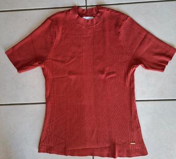Terra kleurig coltrui met korte mouw, maat L / Cotton Club beschikbaar voor biedingen