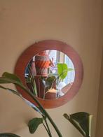 Vintage Ronde Spiegel Teak Teakfineer, Ophalen of Verzenden