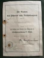 Oorkonde Treue Dienstauszeichnung Wehrmacht Luftwaffe 1936, Ophalen of Verzenden, Luchtmacht, Duitsland