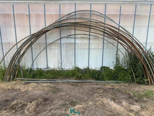 Te koop: Stalen tunnelkas-bogen, Tuin en Terras, Kassen, Zo goed als nieuw, Staal, Glas, Ophalen