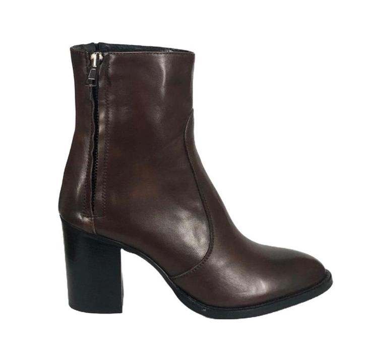 HIP maat 39 lerenlaars/rits mokka bruin - gratis verzenden, Kleding | Dames, Schoenen, Nieuw, Lage of Enkellaarzen, Bruin, Verzenden