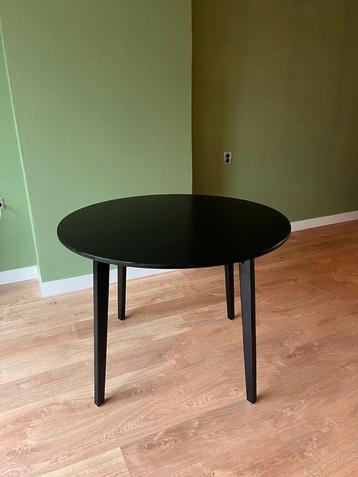 JEGIND Eettafel Ø105 - Eiken/Zwart - Opknapper! beschikbaar voor biedingen