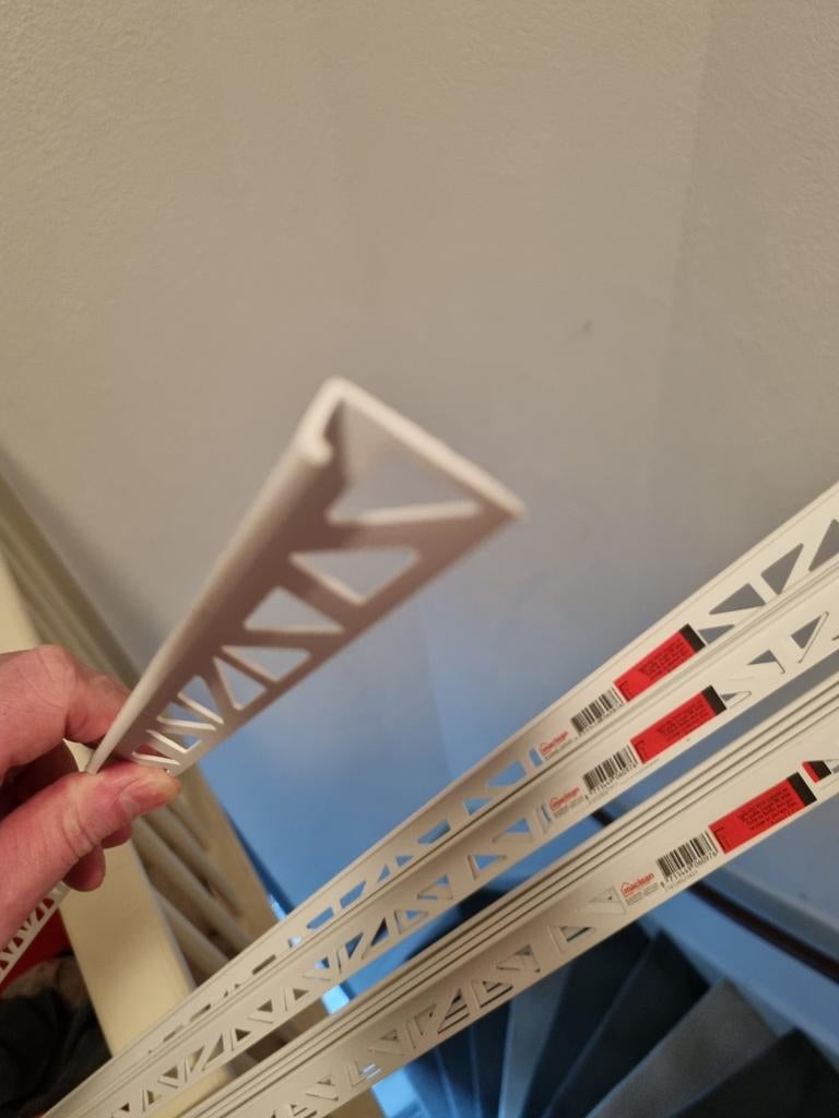 Tegel hoekprofiel kunstof 8 stuks, Doe-het-zelf en Verbouw, Tegels, Ophalen, Nieuw, Minder dan 5 m², Wandtegels