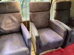 Fauteuils suede leren, drie stuks, Ophalen, Gebruikt, Modern, 50 tot 75 cm