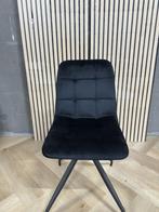 Farucci Eetkamerstoel Zwart/Beige Velvet €45,00 p/st, Ophalen, Twee, Zwart, Nieuw