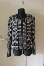 Claudia Sträter vest / jasje 42 zwart wit geblokt, Kleding | Dames, Zwart, Maat 42/44 (L), Ophalen of Verzenden, Claudia Sträter