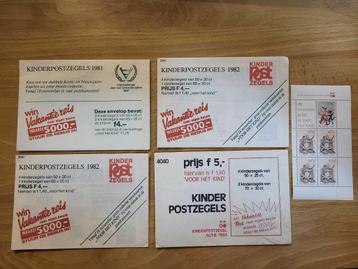 Kinderpostzegels 4x 1981 1982 1984 compleet met inhoud beschikbaar voor biedingen