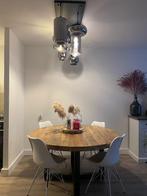 Witte eetkamerstoelen (4 stuks), Huis en Inrichting, Stoelen, Ophalen, Kunststof, Gebruikt, Wit