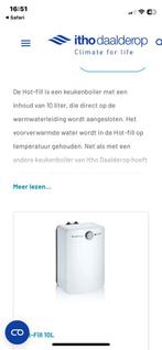 Itho daalderop close-in boiler 10 liter, Ophalen of Verzenden, Zo goed als nieuw