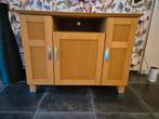 Beuken fineer TV meubel met moderne handgrepen, Ophalen, Gebruikt, 100 tot 150 cm, Minder dan 100 cm