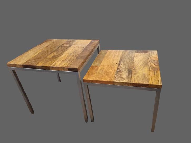 salontafels, Huis en Inrichting, Tafels | Salontafels, Gebruikt, Minder dan 50 cm, 50 tot 100 cm, 50 tot 100 cm, Vierkant, Ophalen