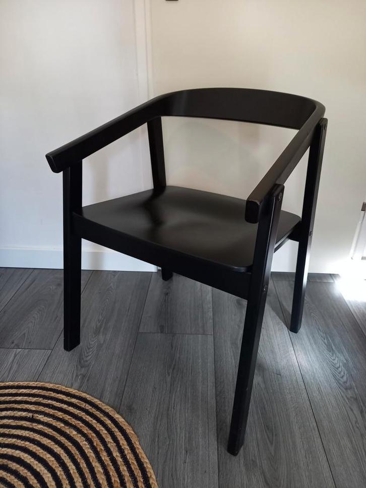 Zwarte houten Esbjörn Ikea stoel, Huis en Inrichting, Stoelen, Gebruikt, Eén, Hout, Zwart, Ophalen