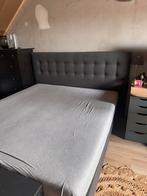 Boxspring 180X200 grijs, Ophalen, Gebruikt, Tweepersoons, 180 cm