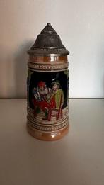 Vintage Gerz West-Germany Bierpul met Tinnen Deksel, Ophalen of Verzenden