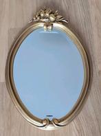 Spiegel met goudkleurige lijst ovaal, Ophalen, Minder dan 50 cm, Gebruikt, Minder dan 100 cm