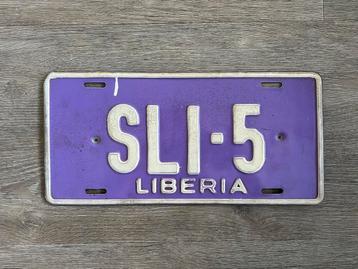 Kentekenplaat Liberia (Afrika) beschikbaar voor biedingen
