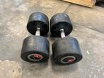 Lifefitness 2 x 38 kg dumbells dumbell set gewichten, Dumbbell, Gebruikt, Gewichten, Ophalen of Verzenden
