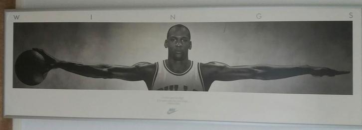 Michael Jordan poster, Verzamelen, Posters, Gebruikt, Sport, Deurposter of groter, Rechthoekig Liggend, Met lijst, Ophalen of Verzenden