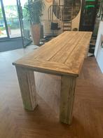 Mooie stevige steigerhouten tafel, Ophalen, 50 tot 100 cm, Zo goed als nieuw, Vijf personen of meer