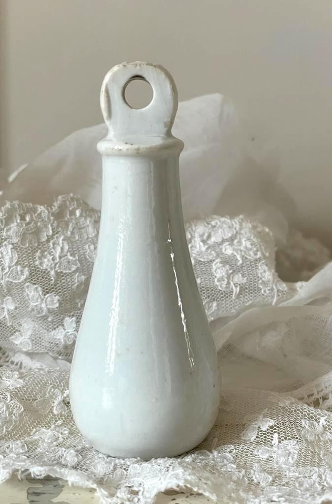 Brocante oude Wc trekker porselein wit, Antiek en Kunst, Curiosa en Brocante, Verzenden