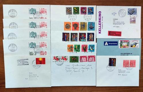 Zwitserland, 13 gestempelde brieven, Postzegels en Munten, Brieven en Enveloppen | Buitenland, Envelop, Verzenden