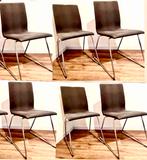 6  grijze ikea LILLÅNÄS buis stoelen, Huis en Inrichting, Stoelen, Ophalen, Gebruikt, Metaal, Grijs