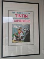 Kuifje in Amerika - Originele Poster Ingelijst, Ophalen of Verzenden