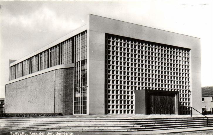 Yerseke, Kerk der Ger. Gemeente - ongelopen, Verzamelen, Ansichtkaarten | Nederland, Ongelopen, Noord-Brabant, Voor 1920, Ophalen of Verzenden