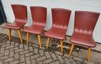 G.J. van Os Culemborg vier swing chairs eetkamerstoelen., Ophalen, Zo goed als nieuw, Vier, Vintage item