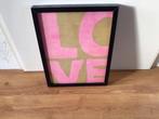 Poster LOVE. Roze beige In lijst, Huis en Inrichting, Ophalen of Verzenden, Zo goed als nieuw