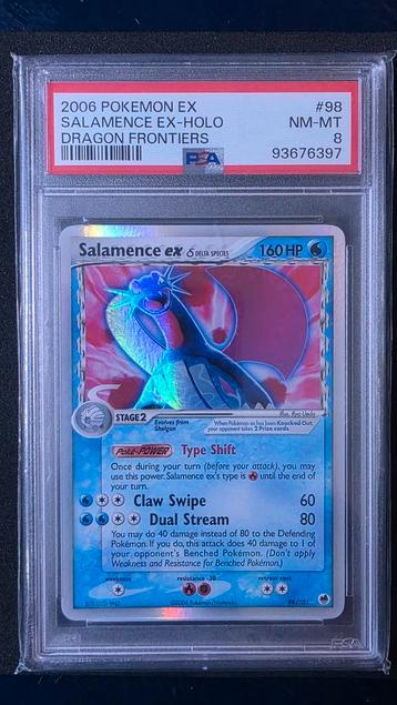 Salamence ex Holo Dragon Frontiers PSA 8 beschikbaar voor biedingen