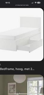 1persoons ikea bed met lades, Huis en Inrichting, Slaapkamer | Bedden, 90 cm, Ophalen of Verzenden, Eenpersoons, Wit