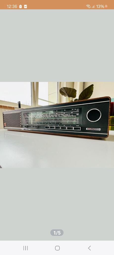 Prachtige vintage Grundig radio – retro design, Audio, Tv en Foto, Radio's, Gebruikt, Radio, Ophalen of Verzenden