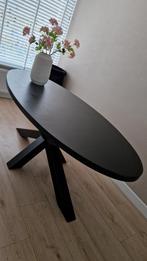 Ovale Zwarte Eettafel 90x200 cm, Huis en Inrichting, Tafels | Eettafels, Ophalen, Ovaal, 200 cm of meer, 50 tot 100 cm