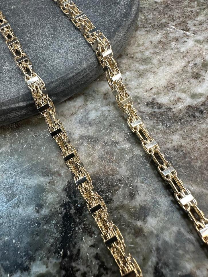 14k Gouden Magnum Ketting - 70cm, Sieraden, Tassen en Uiterlijk, Kettingen, Zo goed als nieuw, Goud, Ophalen of Verzenden