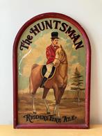 The Huntsman, Ridgens fine ale, houten bord uit pub., Ophalen of Verzenden, Gebruikt, Reclamebord