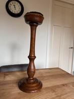 Houten staande asbak met tinnen asbak gemerkt, Ophalen of Verzenden, Zo goed als nieuw, Asbak