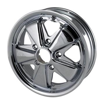 VW Kever Porsche Fuchs 5x130 Chroom 15'' velgen 4,5J beschikbaar voor biedingen