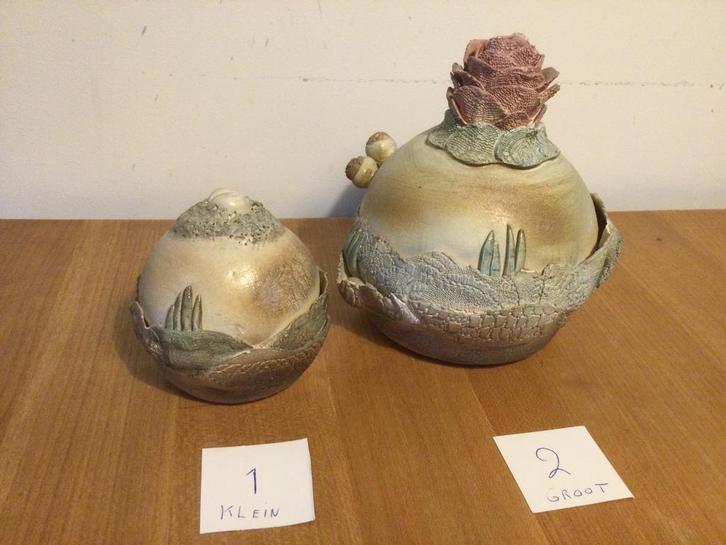Martine Stolk - Keramiek - 2 objecten, Antiek en Kunst, Kunst | Overige Kunst, Ophalen of Verzenden