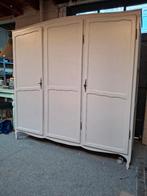 Queen ann brocante kledingkast, Huis en Inrichting, Kasten | Kledingkasten, Ophalen, 150 tot 200 cm, Eikenhout, Met hangruimte