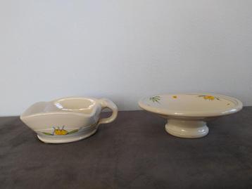 Kandelaar en schaaltje atelier Bloemendaal, Schoonhoven  beschikbaar voor biedingen