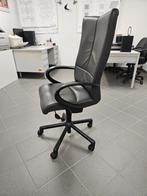 Te koop mooie lederen bureau stoel., Ophalen, Zo goed als nieuw, Zwart