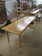 Oer 11689 lange ANTIEKE grenenhouten tafel met lade, Ophalen