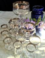 Murano medici stijl glaasjes platina rand van Veba Duitsland, Ophalen