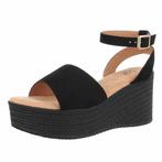 Dames wedge sandalen met sleehakken zwart 36 37 38 39 40 41, Ophalen of Verzenden, Nieuw, Zwart, Sandalen of Muiltjes