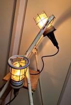 Kooilampen looplampen industrieel 2 stuk 1 zeer zeldzaam   , Ophalen, Gebruikt, Industrieel interieur design, Glas