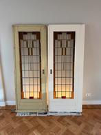 Ensuite deuren met glas in lood, Doe-het-zelf en Verbouw, Deuren en Horren, Ophalen, Gebruikt, 120 cm of meer, Binnendeur
