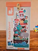 Janod puzzelkoffer, toren Noah's ark, Ophalen of Verzenden, 10 tot 50 stukjes, Gebruikt