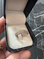 14K Gouden Tricolor Ring, 18 tot 19, Nieuw, Ophalen of Verzenden, Dame