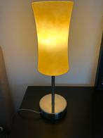 Tafellamp rvs en glas gaat aan/uit als je op de voet tikt, Ophalen of Verzenden, Zo goed als nieuw, Glas, Minder dan 50 cm